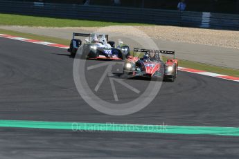 World © Octane Photographic Ltd. FIA World Endurance Championship (WEC), 6 Hours of Nurburgring , Germany - Race, Sunday 30th August 2015. Team SARD Morand – Morgan Evo – LMP2 – Oliver Webb, Pierre Ragues and Archie Hamilton and Straka Racing – Gibson 015S - LMP2 – Nick Leventis, Jonny Kane and Danny Watts. Digital Ref : 1398LB1D6437