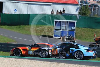 World © Octane Photographic Ltd. FIA World Endurance Championship (WEC), 6 Hours of Nurburgring , Germany - Race, Sunday 30th August 2015. Aston Martin Racing – Aston Martin Vantage V8 - LMGTE Pro – Fernando Rees, Alex MacDowell and Richie Stanaway and Dempsey-Proton Racing – Porsche 911 RSR - LMGTE Am – Patrick Dempsey, Patrick Long and Marco Seefried. Digital Ref : 1398LB1D6466