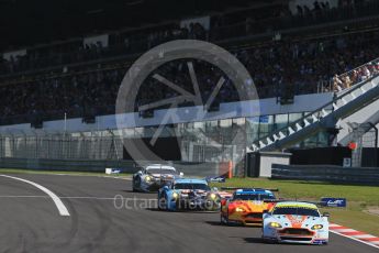 World © Octane Photographic Ltd. FIA World Endurance Championship (WEC), 6 Hours of Nurburgring , Germany - Race, Sunday 30th August 2015. Aston Martin Racing – Aston Martin Vantage V8 - LMGTE Pro – Darren Turner, Stefan Mucke and Jonathan Adam and Fernando Rees, Alex MacDowell and Richie Stanaway. Digital Ref : 1398LB1D6592