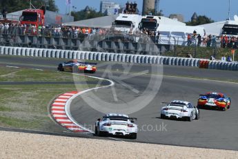 World © Octane Photographic Ltd. FIA World Endurance Championship (WEC), 6 Hours of Nurburgring , Germany - Race, Sunday 30th August 2015. Porsche Team Manthey – Porsche 911RSR - LMGTE Pro – Patrick Pilet and Frederick Makowiecki ahead of Richard Lietz and Michael Chistensen. Digital Ref : 1398LB1D6676