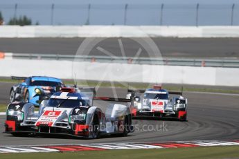 World © Octane Photographic Ltd. FIA World Endurance Championship (WEC), 6 Hours of Nurburgring , Germany - Race, Sunday 30th August 2015. Audi Sport Team Joest- Audi R18 e-tron Quatrro - LMP1 - Oliver Jarvis, Lucas di Grassi and Loic Duval ahead of Andre Lotterer, Benoit Treluyer and Marcel Fassler. Digital Ref : 1398LB1D6780