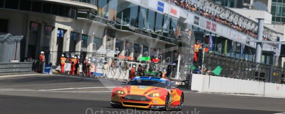 World © Octane Photographic Ltd. FIA World Endurance Championship (WEC), 6 Hours of Nurburgring , Germany - Race, Sunday 30th August 2015. Aston Martin Racing V8 – Aston Martin Vantage V8 - LMGTE Pro – Fernando Rees, Alex MacDowell and Richie Stanaway. Digital Ref : 1398LB1D7075