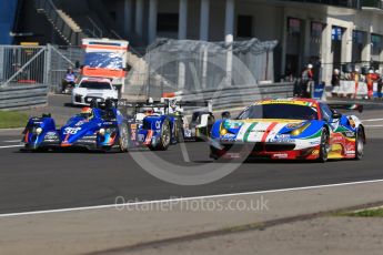 World © Octane Photographic Ltd. FIA World Endurance Championship (WEC), 6 Hours of Nurburgring , Germany - Race, Sunday 30th August 2015. Signatech Alpine – Alpine A450b - LMP2 - Nelson Panciatici, Paul-Loup Chatin and Vincent Capillaire, Straka Racing – Gibson 015S - LMP2 – Nick Leventis, Jonny Kane and Danny Watts and AF Corse – Ferrari F458 Italia GT2 - LMGTE Pro – Gianmaria Bruni, Toni Vilander. Digital Ref : 1398LB1D7141