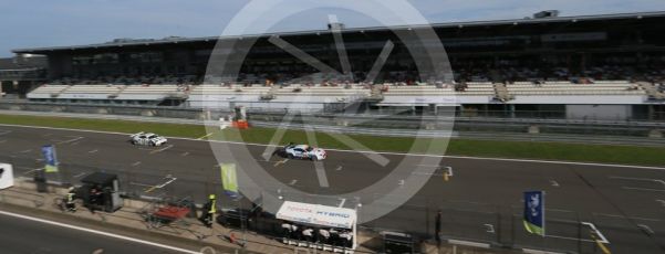 World © Octane Photographic Ltd. FIA World Endurance Championship (WEC), 6 Hours of Nurburgring , Germany - Race, Sunday 30th August 2015. Aston Martin Racing – Aston Martin Vantage GTE - LMGTE Am – Roalde Goethe, Stuart Hall and Francesco Castellacci and Porsche Team Manthey - Porsche 911RSR - LMGTE Pro – Patrick Pilet and Frederick Makowiecki. Digital Ref : 1398LB1D7987