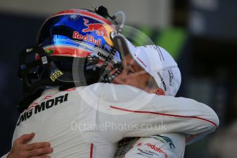 World © Octane Photographic Ltd. FIA World Endurance Championship (WEC), 6 Hours of Nurburgring , Germany – Race parc ferme, Sunday 30th August 2015. Porsche Team – Porsche 919 Hybrid - LMP1 - Timo Bernhard and Mark Webber (1st). Digital Ref : 1399LB5D2140