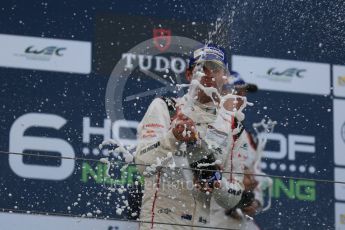 World © Octane Photographic Ltd. FIA World Endurance Championship (WEC), 6 Hours of Nurburgring , Germany - Race podium, Sunday 30th August 2015. Porsche Team – Porsche 919 Hybrid - LMP1 - Timo Bernhard, Mark Webber and Brendon Hartley. Digital Ref : 1399LB5D2289