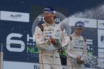 World © Octane Photographic Ltd. FIA World Endurance Championship (WEC), 6 Hours of Nurburgring , Germany - Race podium, Sunday 30th August 2015. Porsche Team – Porsche 919 Hybrid - LMP1 - Mark Webber (1st). Digital Ref : 1399LB5D2291