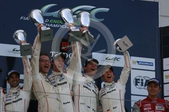 World © Octane Photographic Ltd. FIA World Endurance Championship (WEC), 6 Hours of Nurburgring , Germany - Race podium, Sunday 30th August 2015. Porsche Team – Porsche 919 Hybrid - LMP1 - Mark Webber (1st). Digital Ref : 1399LB5D2372