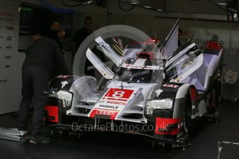 World © Octane Photographic Ltd. FIA World Endurance Championship (WEC), 6 Hours of Nurburgring , Germany - Setup, Thursday 27th August 2015. Audi Sport Team Joest- Audi R18 e-tron Quatrro - LMP1 - Oliver Jarvis, Lucas di Grassi and Loic Duval. Digital Ref : 1391LB1D2562