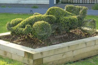 World © Octane Photographic Ltd. FIA World Endurance Championship (WEC), 6 Hours of Silverstone Race - Podium, UK, Sunday 12th April 2015. F1 tree sculpture. Digital Ref : 1227LW1L1887