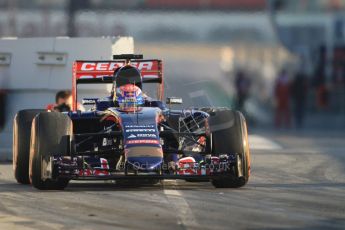 World © Octane Photographic Ltd. Scuderia Toro Rosso STR10 – Max Verstappen. Thursday 19th February 2015, F1 Winter testing, Circuit de Catalunya, Barcelona, Spain, Day 1. Digital Ref: 1187CB7B0084