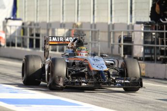 World © Octane Photographic Ltd. Sahara Force India VJM07 – Pascal Wehrlein. Thursday 19th February 2015, F1 Winter testing, Circuit de Catalunya, Barcelona, Spain, Day 1. Digital Ref :1187CB7B0558