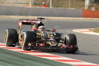 World © Octane Photographic Ltd. Lotus F1 Team E23 Hybrid – Pastor Maldonado. Thursday 19th February 2015, F1 Winter testing, Circuit de Catalunya, Barcelona, Spain, Day 1. Digital Ref :1187CB7B0577