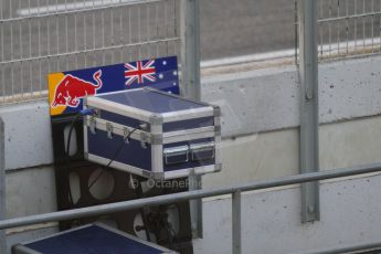 World © Octane Photographic Ltd. Infiniti Red Bull Racing RB11 – Daniel Ricciardo pit lane box. Thursday 19th February 2015, F1 Winter testing, Circuit de Catalunia, Barcelona, Spain, Day 1. Digital Ref : 1187CB7D1290