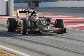World © Octane Photographic Ltd. Lotus F1 Team E23 Hybrid – Pastor Maldonado. Thursday 19th February 2015, F1 Winter testing, Circuit de Catalunya, Barcelona, Spain, Day 1. Digital Ref : 1187CB7D1344
