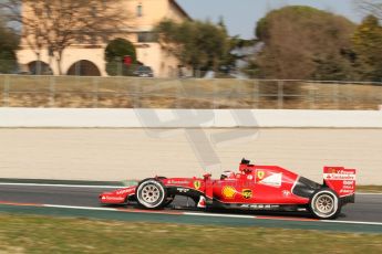 World © Octane Photographic Ltd. Scuderia Ferrari SF15-T – Kimi Raikkonen Thursday 19th February 2015, F1 Winter testing, Circuit de Catalunya, Barcelona, Spain, Day 1. Digital Ref: 1187CB7L1633