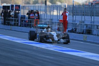 World © Octane Photographic Ltd. Mercedes AMG Petronas F1 W06 Hybrid – Lewis Hamilton. Thursday 19th February 2015, F1 Winter testing, Circuit de Catalunya, Barcelona, Spain, Day 1. Digital Ref : 1187LB1D5446
