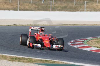 World © Octane Photographic Ltd. Scuderia Ferrari SF15-T – Kimi Raikkonen Thursday 19th February 2015, F1 Winter testing, Circuit de Catalunya, Barcelona, Spain, Day 1. Digital Ref: 1187LB1D5606