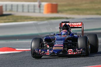 World © Octane Photographic Ltd. Scuderia Toro Rosso STR10 – Max Verstappen. Thursday 19th February 2015, F1 Winter testing, Circuit de Catalunya, Barcelona, Spain, Day 1. Digital Ref: 1187LB1D5689