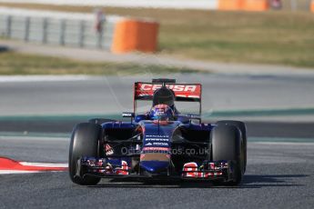 World © Octane Photographic Ltd. Scuderia Toro Rosso STR10 – Max Verstappen. Thursday 19th February 2015, F1 Winter testing, Circuit de Catalunya, Barcelona, Spain, Day 1. Digital Ref: 1187LB1D5717