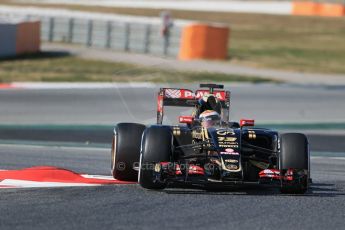 World © Octane Photographic Ltd. Lotus F1 Team E23 Hybrid – Pastor Maldonado. Thursday 19th February 2015, F1 Winter testing, Circuit de Catalunya, Barcelona, Spain, Day 1. Digital Ref : 1187LB1D5723