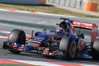 World © Octane Photographic Ltd. Scuderia Toro Rosso STR10 – Max Verstappen. Thursday 19th February 2015, F1 Winter testing, Circuit de Catalunya, Barcelona, Spain, Day 1. Digital Ref: 1187LB1D5743