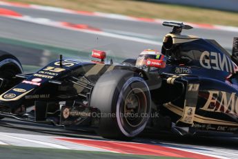 World © Octane Photographic Ltd. Lotus F1 Team E23 Hybrid – Pastor Maldonado. Thursday 19th February 2015, F1 Winter testing, Circuit de Catalunya, Barcelona, Spain, Day 1. Digital Ref : 1187LB1D5752