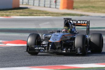 World © Octane Photographic Ltd. Sahara Force India VJM07 – Pascal Wehrlein. Thursday 19th February 2015, F1 Winter testing, Circuit de Catalunya, Barcelona, Spain, Day 1. Digital Ref : 1187LB1D5794