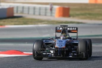 World © Octane Photographic Ltd. Sahara Force India VJM07 – Pascal Wehrlein. Thursday 19th February 2015, F1 Winter testing, Circuit de Catalunya, Barcelona, Spain, Day 1. Digital Ref : 1187LB1D5826