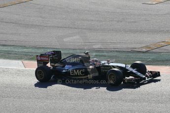 World © Octane Photographic Ltd. Lotus F1 Team E23 Hybrid – Pastor Maldonado. Thursday 19th February 2015, F1 Winter testing, Circuit de Catalunya, Barcelona, Spain, Day 1. Digital Ref : 1187LW1L5503