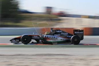 World © Octane Photographic Ltd. Sahara Force India VJM07 – Pascal Wehrlein. Thursday 19th February 2015, F1 Winter testing, Circuit de Catalunya, Barcelona, Spain, Day 1. Digital Ref : 1187LW1L5544