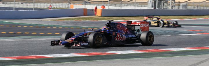 World © Octane Photographic Ltd. Scuderia Toro Rosso STR10 – Max Verstappen. Thursday 19th February 2015, F1 Winter testing, Circuit de Catalunya, Barcelona, Spain, Day 1. Digital Ref: 1187LW1L5560