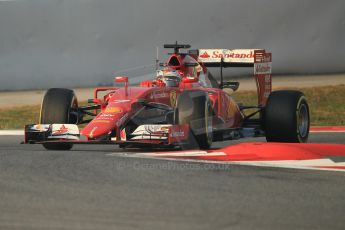 World © Octane Photographic Ltd. Scuderia Ferrari SF15-T – Kimi Raikkonen. Friday 20th February 2015, F1 Winter testing, Circuit de Barcelona Catalunya, Spain, Day 2. Digital Ref: 1188CB1L5711
