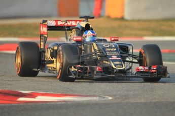 World © Octane Photographic Ltd. Lotus F1 Team E23 Hybrid – Jolyon Palmer. Friday 20th February 2015, F1 Winter testing, Circuit de Barcelona Catalunya, Spain, Day 2. Digital Ref :1188CB1L5768