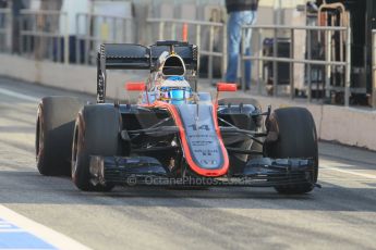 World © Octane Photographic Ltd. McLaren Honda MP4/30 - Fernando Alonso. Friday 20th February 2015, F1 Winter testing, Circuit de Barcelona Catalunya, Spain, Day 2. Digital Ref: 1188CB1L5875
