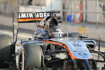 World © Octane Photographic Ltd. Sahara Force India VJM07 – Sergio Perez. Friday 20th February 2015, F1 Winter testing, Circuit de Barcelona Catalunya, Spain, Day 2. Digital Ref :1188CB1L5943