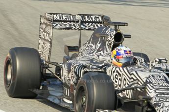 World © Octane Photographic Ltd. Infiniti Red Bull Racing RB11rear wing detail – Daniel Ricciardo. Friday 20th February 2015, F1 Winter testing, Circuit de Barcelona Catalunya, Spain, Day 2. Digital Ref :1188CB1L6126