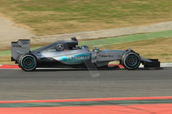 World © Octane Photographic Ltd. Mercedes AMG Petronas F1 W06 Hybrid – Nico Rosberg. Friday 20th February 2015, F1 Winter testing, Circuit de Barcelona Catalunya, Spain, Day 2. Digital Ref : 1188CB1L6283