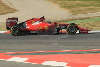 World © Octane Photographic Ltd. Scuderia Ferrari SF15-T – Kimi Raikkonen. Friday 20th February 2015, F1 Winter testing, Circuit de Barcelona Catalunya, Spain, Day 2. Digital Ref: 1188CB1L6295