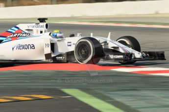 World © Octane Photographic Ltd. Williams Martini Racing FW37 – Felipe Massa Friday 20th February 2015, F1 Winter testing, Circuit de Barcelona Catalunya, Spain, Day 2. Digital Ref: 1188CB1L6394