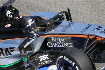 World © Octane Photographic Ltd. Sahara Force India VJM07 – Sergio Perez. Friday 20th February 2015, F1 Winter testing, Circuit de Barcelona Catalunya, Spain, Day 2. Digital Ref :1188CB1L6528