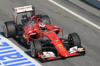 World © Octane Photographic Ltd. Scuderia Ferrari SF15-T – Kimi Raikkonen. Friday 20th February 2015, F1 Winter testing, Circuit de Barcelona Catalunya, Spain, Day 2. Digital Ref: 1188CB1L6552