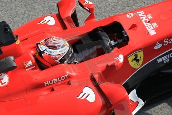 World © Octane Photographic Ltd. Scuderia Ferrari SF15-T – Kimi Raikkonen. Friday 20th February 2015, F1 Winter testing, Circuit de Barcelona Catalunya, Spain, Day 2. Digital Ref: 1188CB1L6560