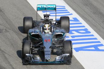 World © Octane Photographic Ltd. Mercedes AMG Petronas F1 W06 Hybrid – Lewis Hamilton. Friday 20th February 2015, F1 Winter testing, Circuit de Barcelona Catalunya, Spain, Day 2. Digital Ref : 1188CB1L6613