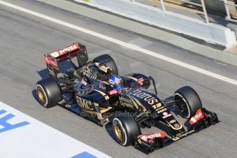 World © Octane Photographic Ltd. Lotus F1 Team E23 Hybrid – Jolyon Palmer. Friday 20th February 2015, F1 Winter testing, Circuit de Barcelona Catalunya, Spain, Day 2. Digital Ref :1188CB1L6734