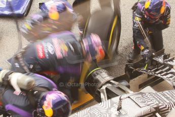 World © Octane Photographic Ltd. Infiniti Red Bull Racing RB11 – Daniel Ricciardo pitstop practice. Friday 20th February 2015, F1 Winter testing, Circuit de Barcelona Catalunya, Spain, Day 2. Digital Ref :1188CB7L5979