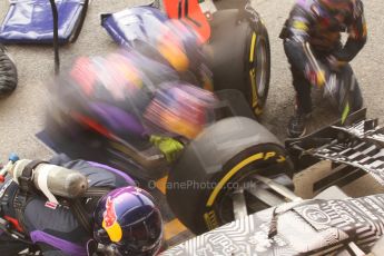 World © Octane Photographic Ltd. Infiniti Red Bull Racing RB11 – Daniel Ricciardo pitstop practice. Friday 20th February 2015, F1 Winter testing, Circuit de Barcelona Catalunya, Spain, Day 2. Digital Ref :1188CB7L5983
