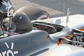 World © Octane Photographic Ltd. Sahara Force India VJM07 – Sergio Perez. Friday 20th February 2015, F1 Winter testing, Circuit de Barcelona Catalunya, Spain, Day 2. Digital Ref :1188CB7L6042