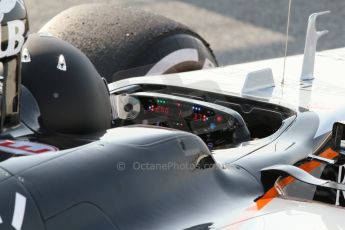 World © Octane Photographic Ltd. Sahara Force India VJM07 – Sergio Perez. Friday 20th February 2015, F1 Winter testing, Circuit de Barcelona Catalunya, Spain, Day 2. Digital Ref :1188CB7L6045