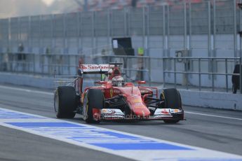 World © Octane Photographic Ltd. Scuderia Ferrari SF15-T – Kimi Raikkonen. Friday 20th February 2015, F1 Winter testing, Circuit de Catalunya, Barcelona, Spain, Day 2. Digital Ref: 1188LB1D6215
